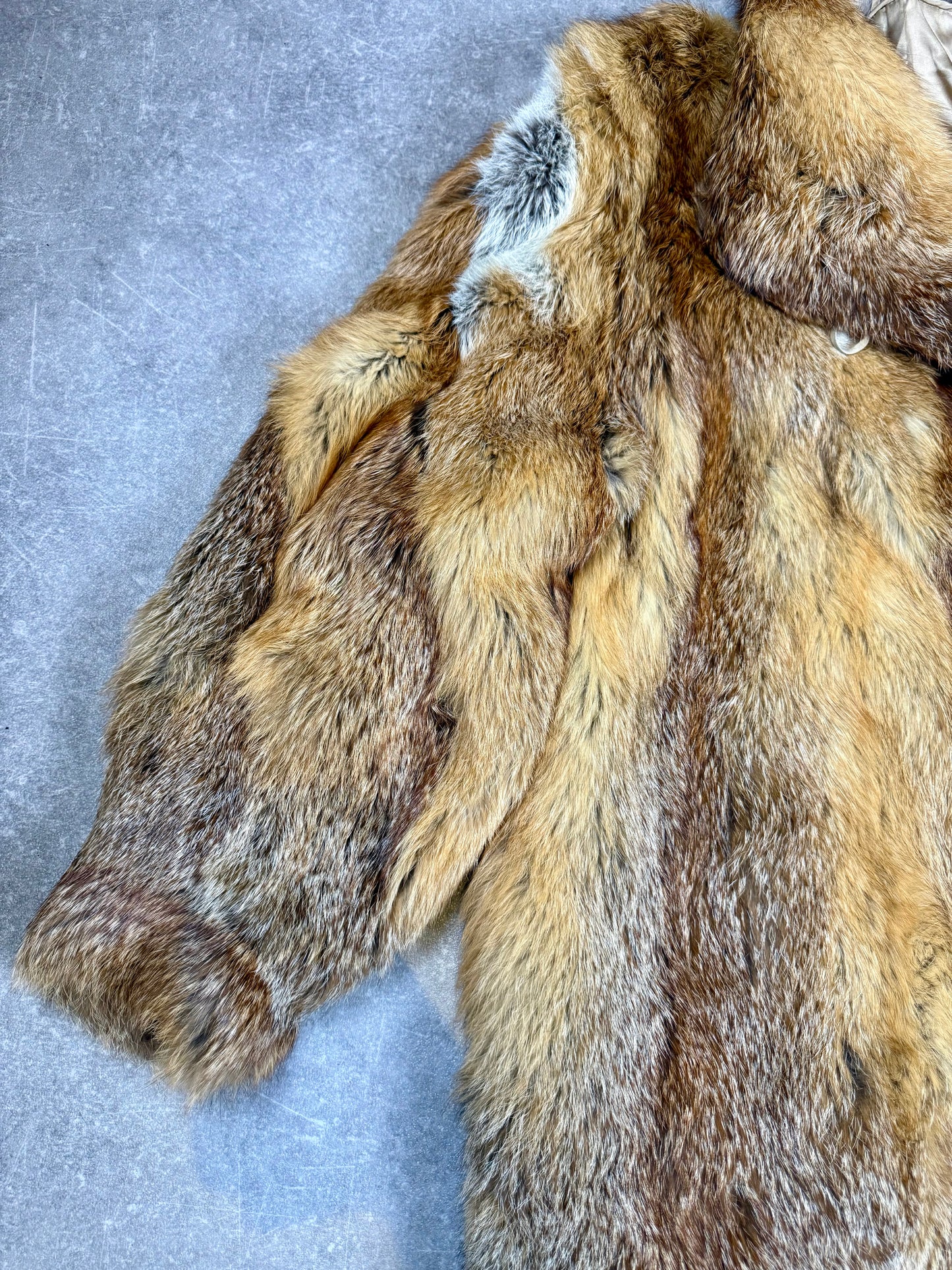 Vintage Rotfuchs Pelzmantel Red Fox Exclusive Echtfell Damen Gr. XL 44/46 Fuchs