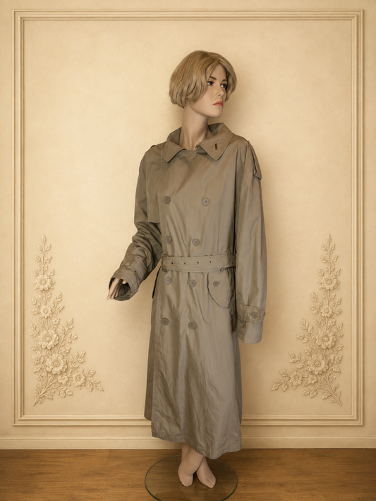 Vintage Herren Trenchcoat Gr. 26 – Beige Mantel mit Gürtel & Warmfutter
