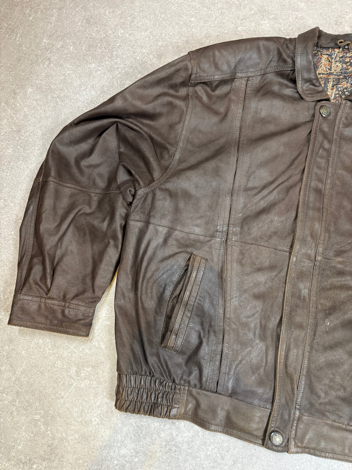 Vintage Richard Ranke Lederjacke Herren Gr. 58 Dunkelbraun 80er/90er
