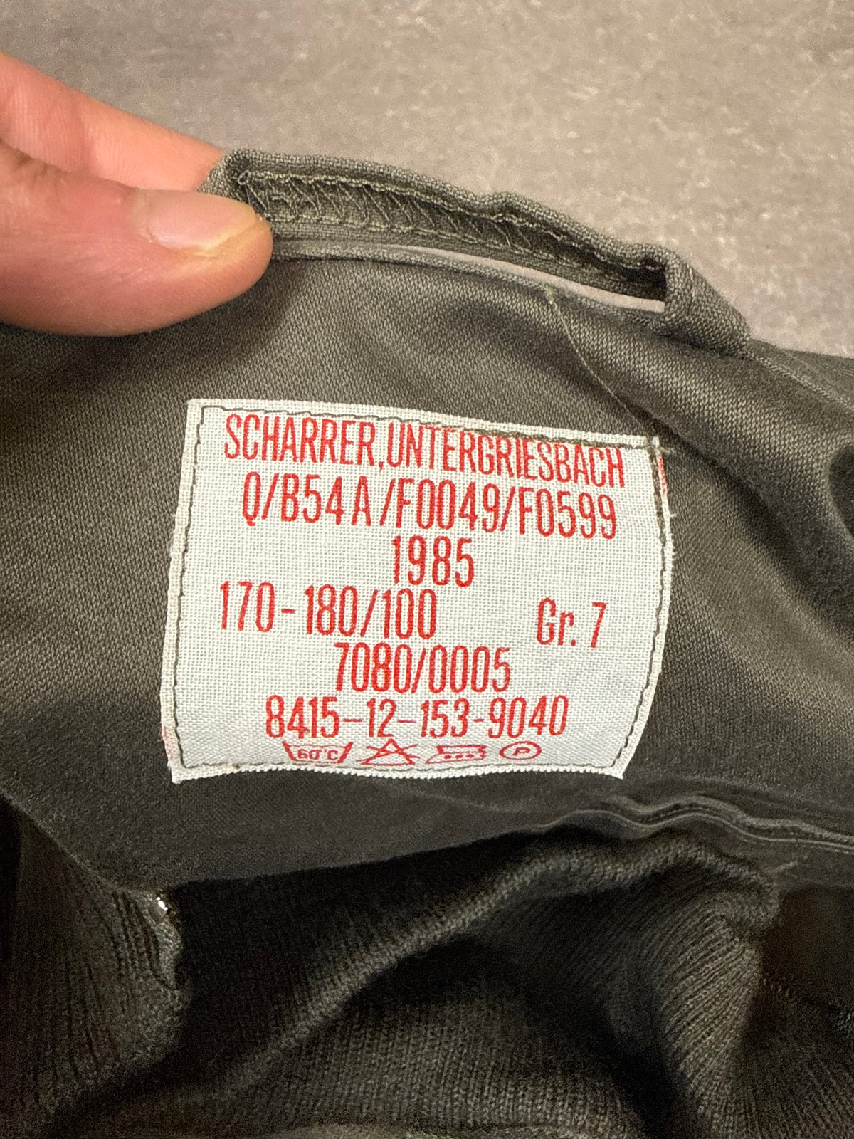Bundeswehr Fliegerkombi 1985 Gr. 7 Scharrer Pilot Overall mit Innenfutter Vintage