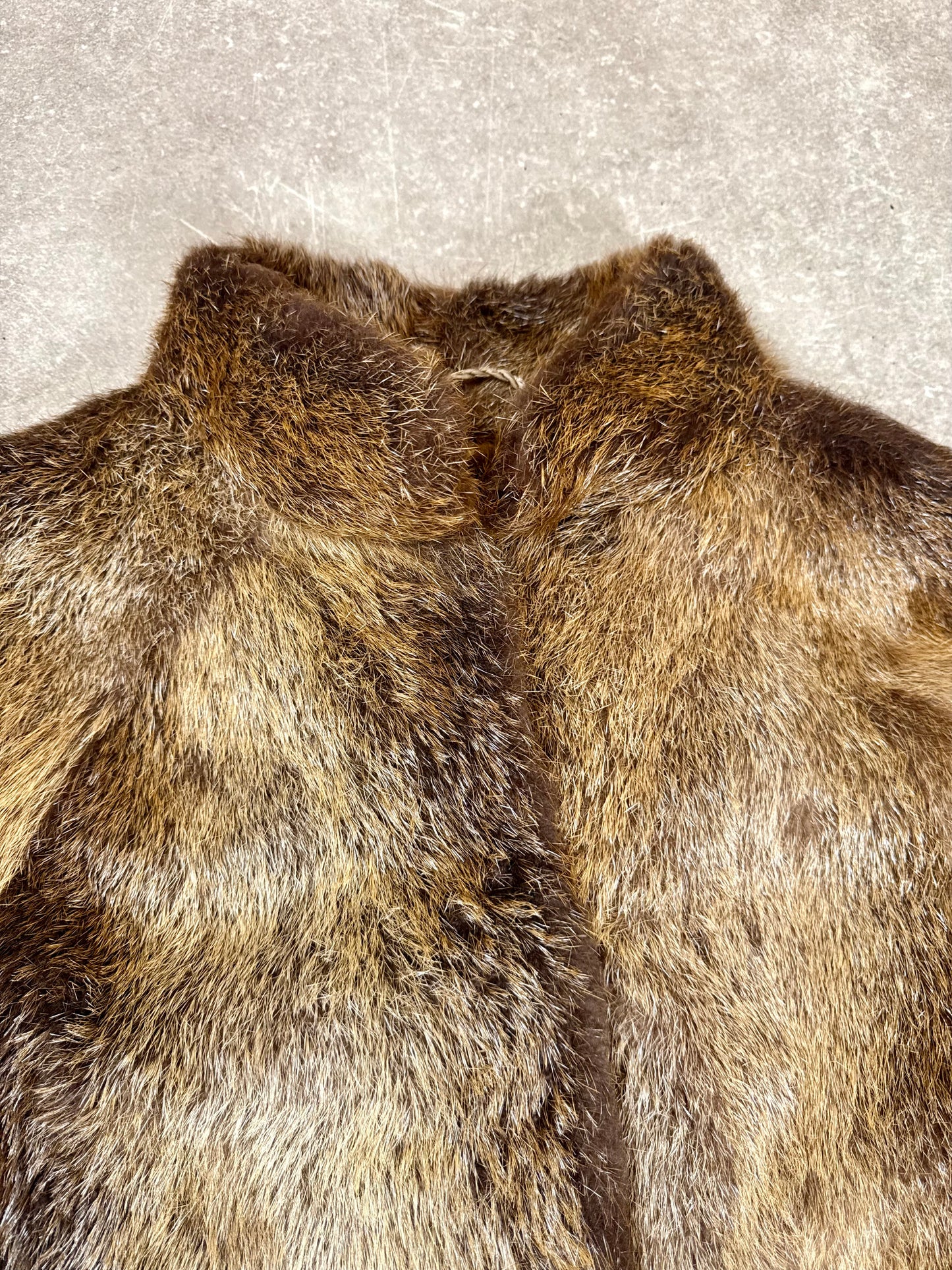 Edle Waschbär Pelzjacke Damen Gr. L 40/42 Braun Vintage Echtpelz Pelz-Etage