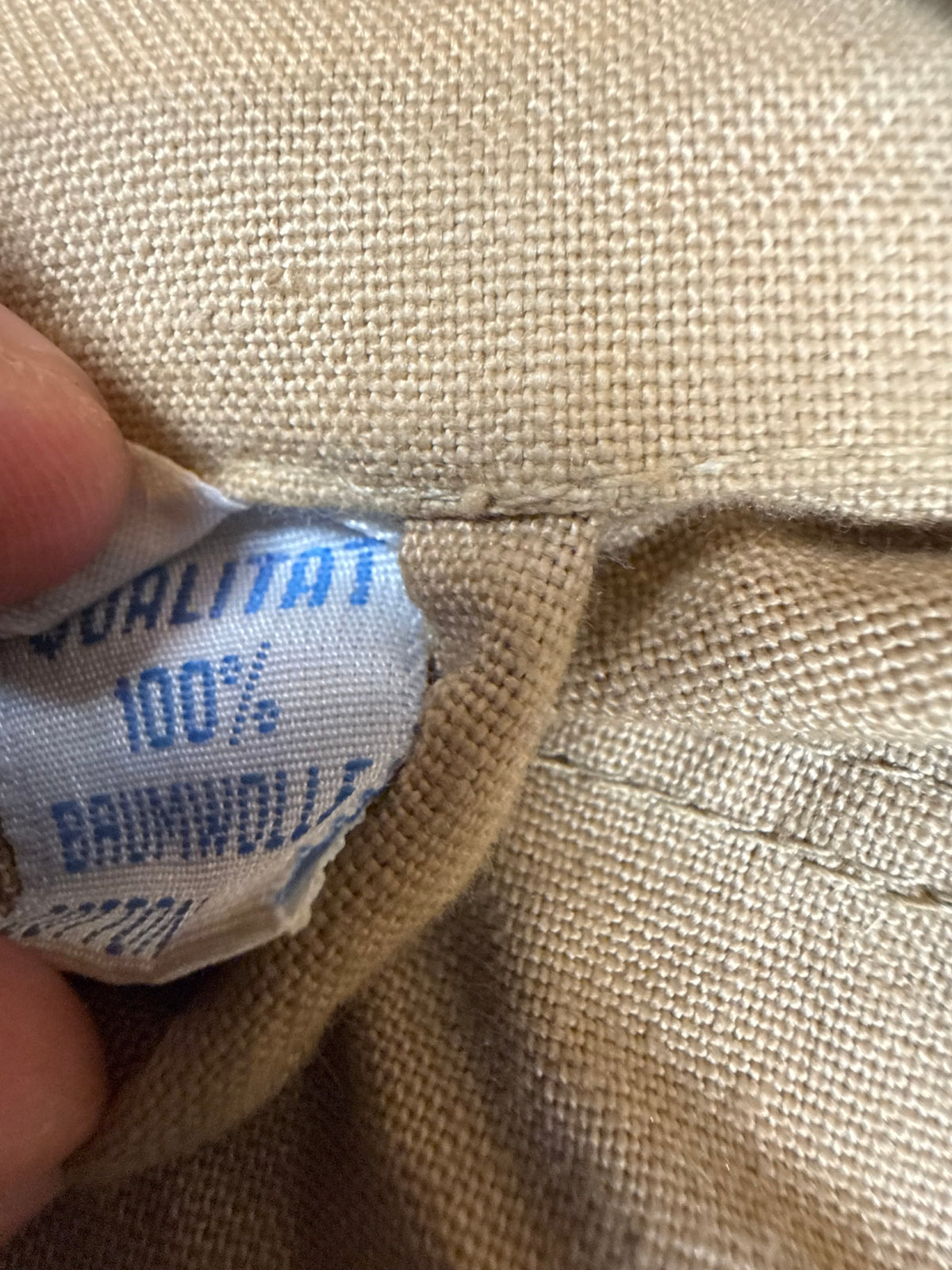 Vintage CLAUDE Herren Field Jacket 100% Baumwolle Beige Gr. M Utility Jacke