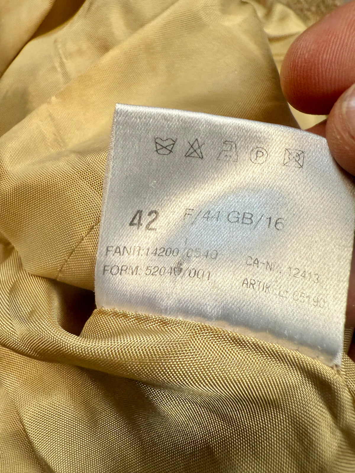 Vintage Basler Damen Blazer Gr. 42 – Beige Gold meliert Elegant