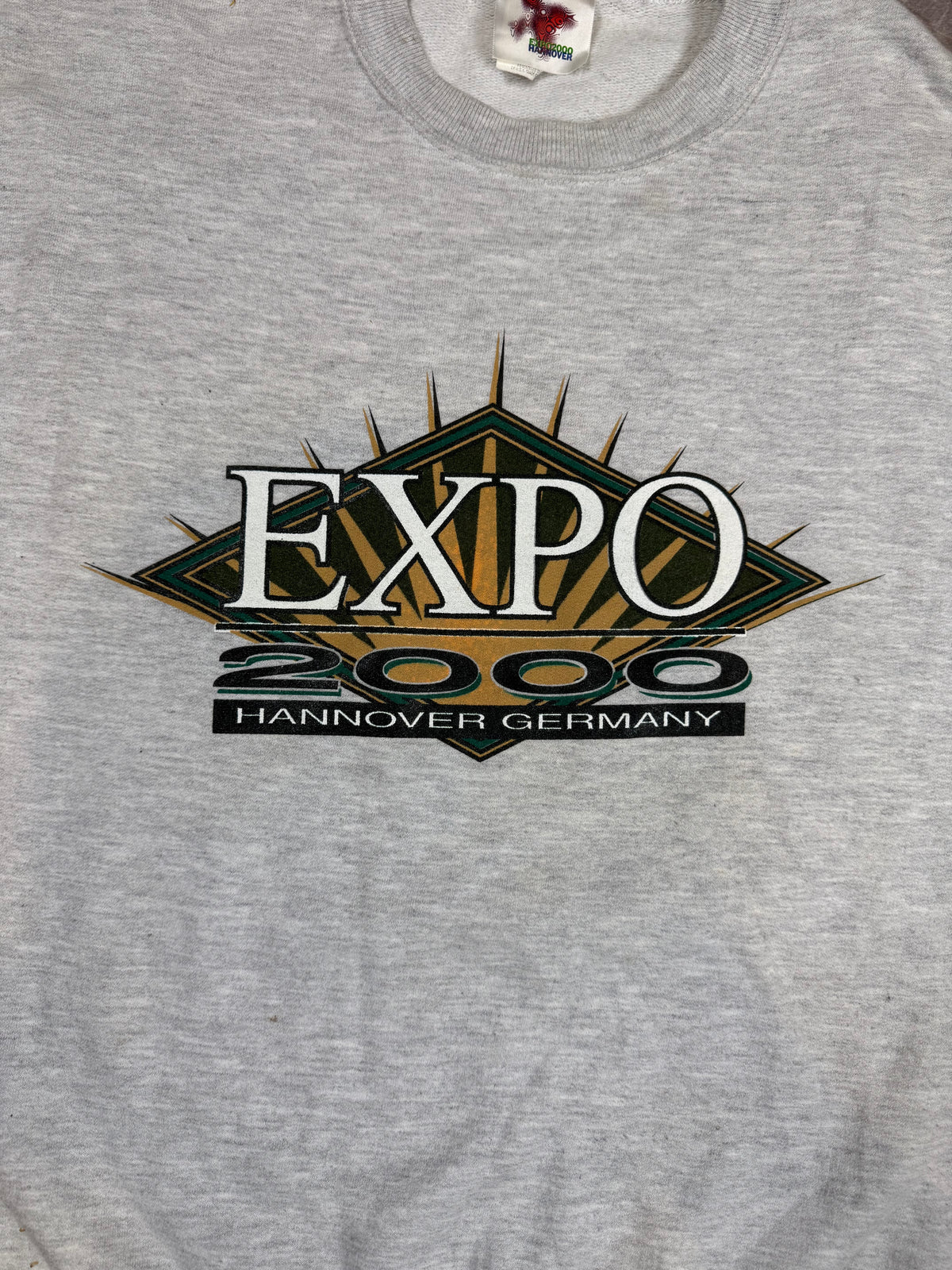 Vintage EXPO 2000 Hannover Sweatshirt – Original Millennium Pullover Grau M