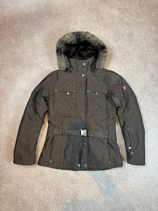 Wellensteyn Argentine Damen Winterjacke Parka XS Grau mit Kapuze & Gürtel