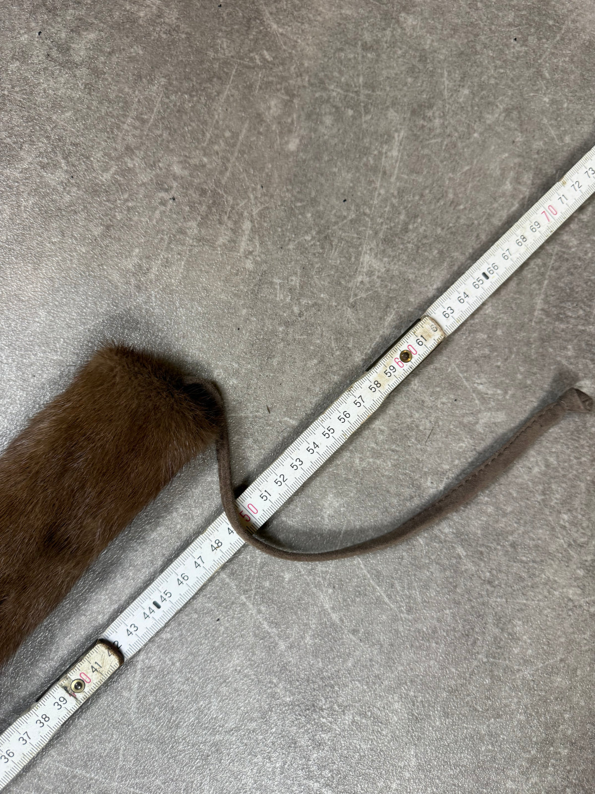 Vintage Nerz Pelzkragen Braun Echtfell Mink Fellkragen Stola Schleife Damen 60er