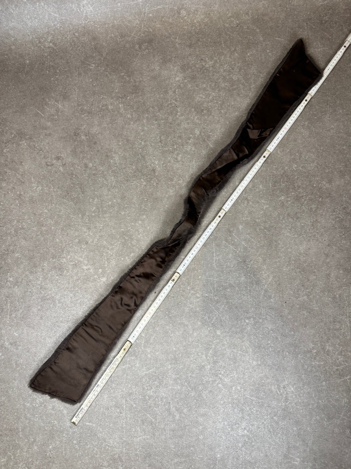 Vintage Pelzstola Grau Braun Echtfell Pelzkragen Fellschal Damen ca. 120 cm