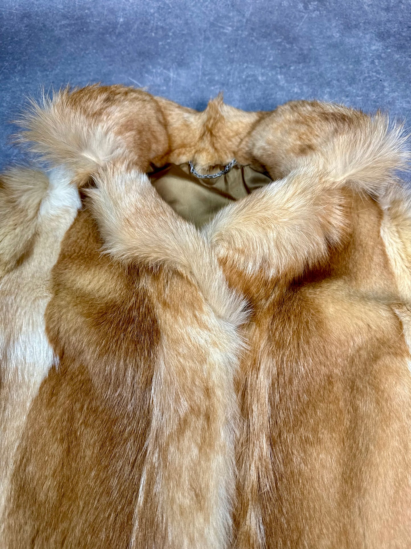 Vintage Rotfuchs Pelzjacke Echtpelz Damen Natur Braun Fox Fur Jacket Gr. S/M