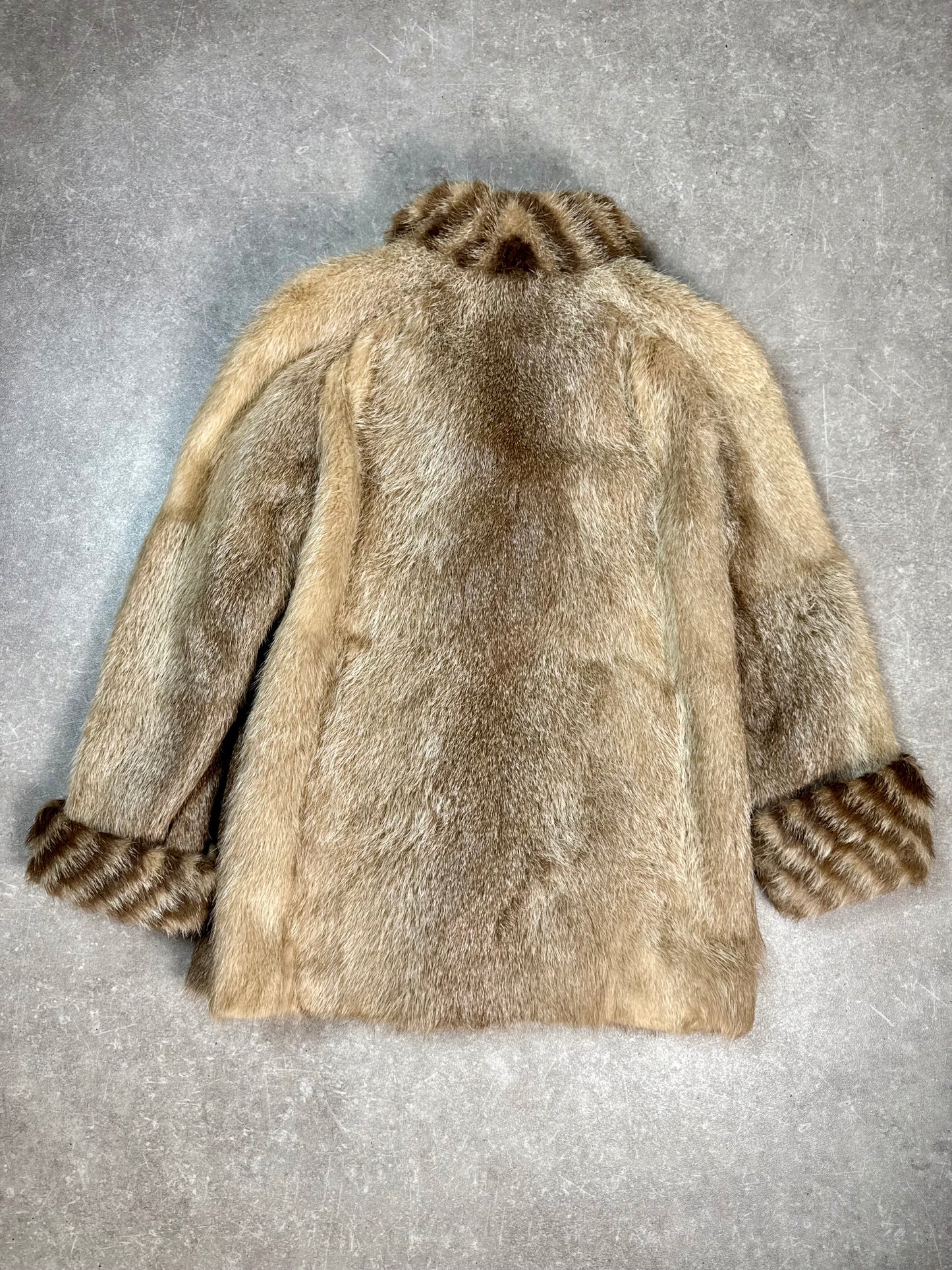 Vintage Bisam Pelzjacke mit Nerzbesatz Echtpelz Pelz Krüger Delmenhorst Damen
