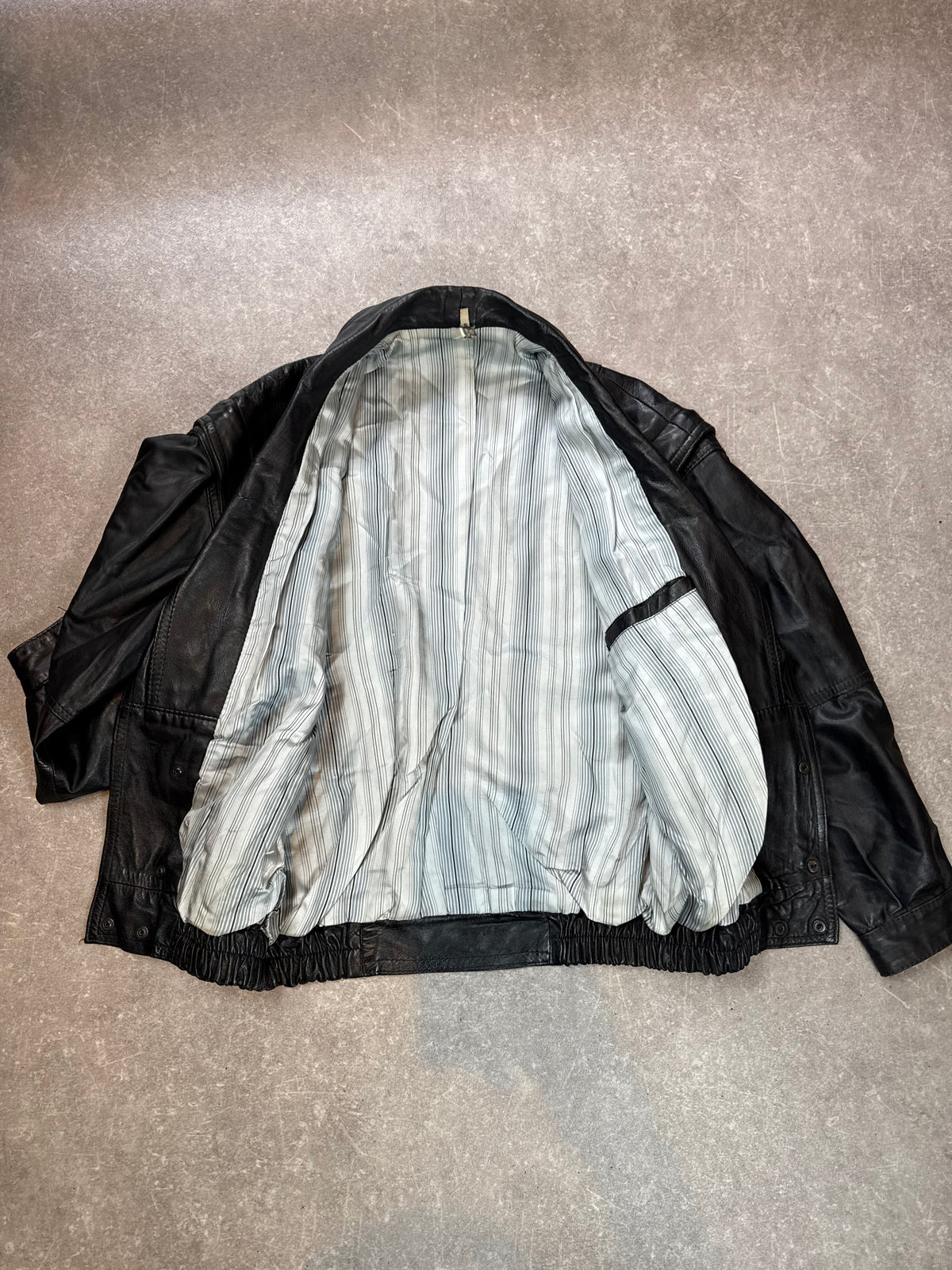 Vintage Vera Lederjacke Schwarz Echtleder 2in1 mit herausnehmbarer Weste Oversize 80er 90er