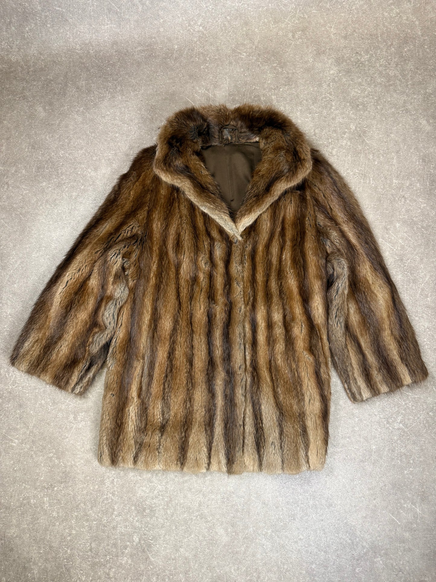 Echter Steinmarder Pelzmantel Vintage Braun Damen Gr. M Echtpelz Brümack Nienburg