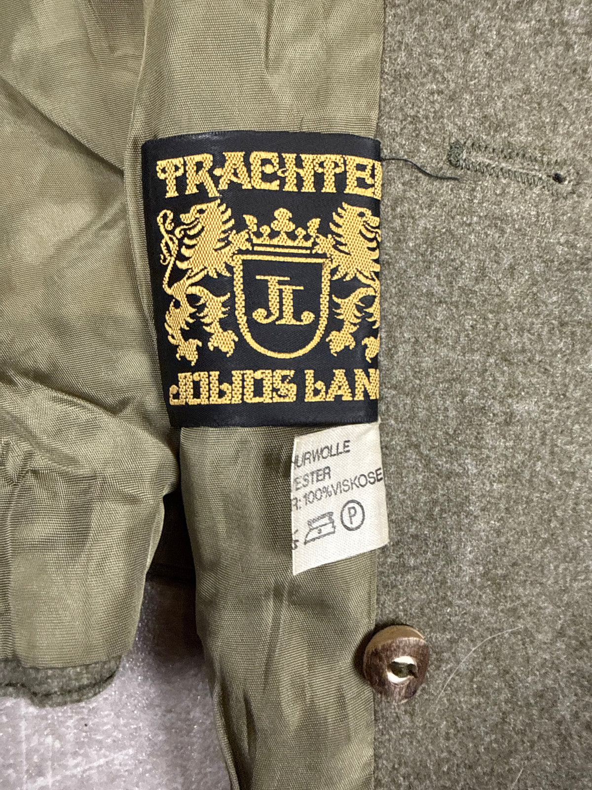 Vintage Julius Lang Damen Trachten Kostüm Schurwolle – Blazer & Faltenrock
