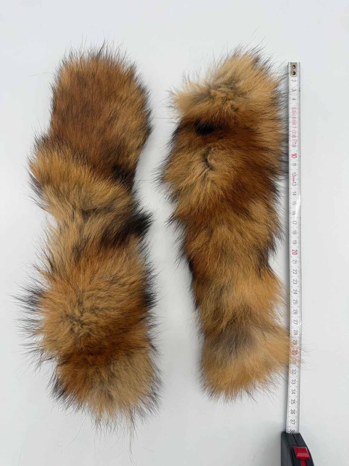 2x Vintage Rotfuchs Fell Kragen Ärmelbesatz Echtfell Fuchsfell