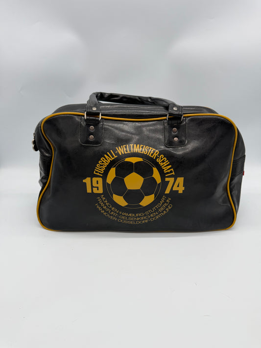 Vintage Fußball WM 1974 Sporttasche Skyline Weltmeisterschaft Deutschland Retro