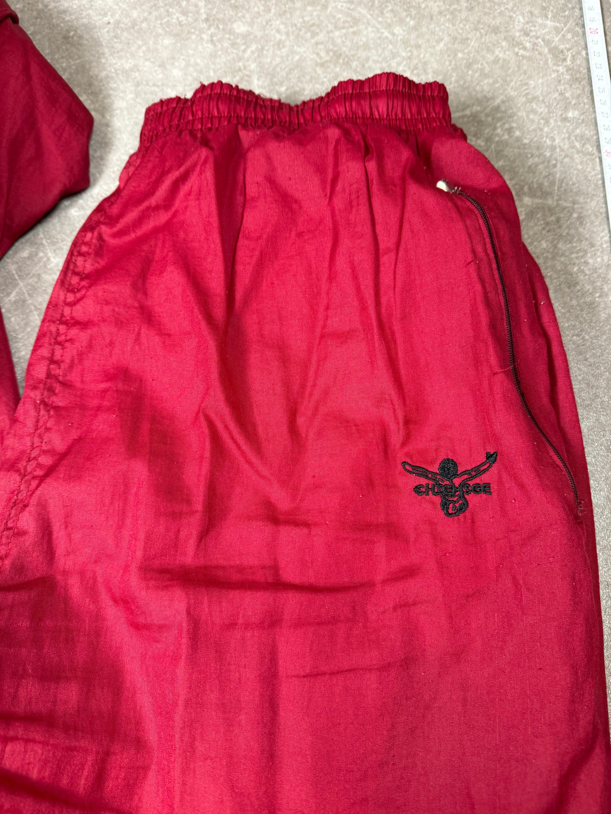 Vintage Chiemsee Windsurfing Trainingsanzug 90er Rot Jacke & Hose Gr. M