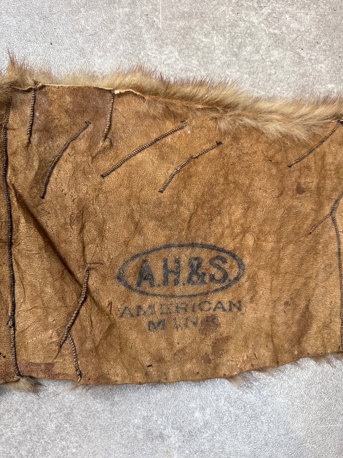Vintage Nerz Pelzstola Braun Echtfell Mink Schulterkragen A.H.S. American Mink ca. 130 cm