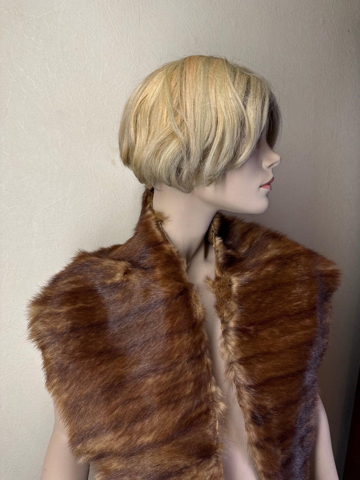 Vintage Nerz Pelzstola Braun Echtfell Mink Schulterkragen A.H.S. American Mink ca. 130 cm