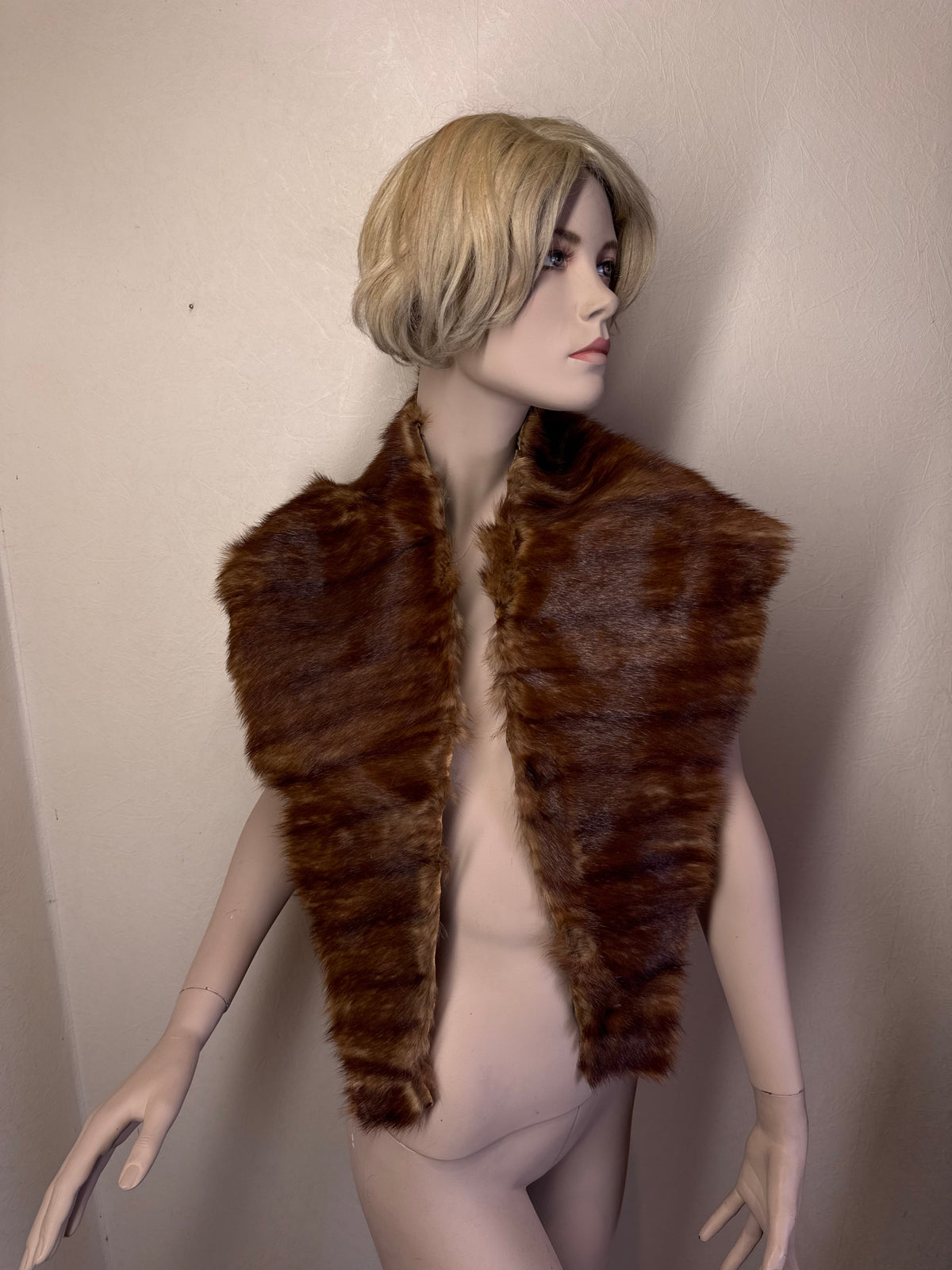 Vintage Nerz Pelzstola Braun Echtfell Mink Schulterkragen A.H.S. American Mink ca. 130 cm