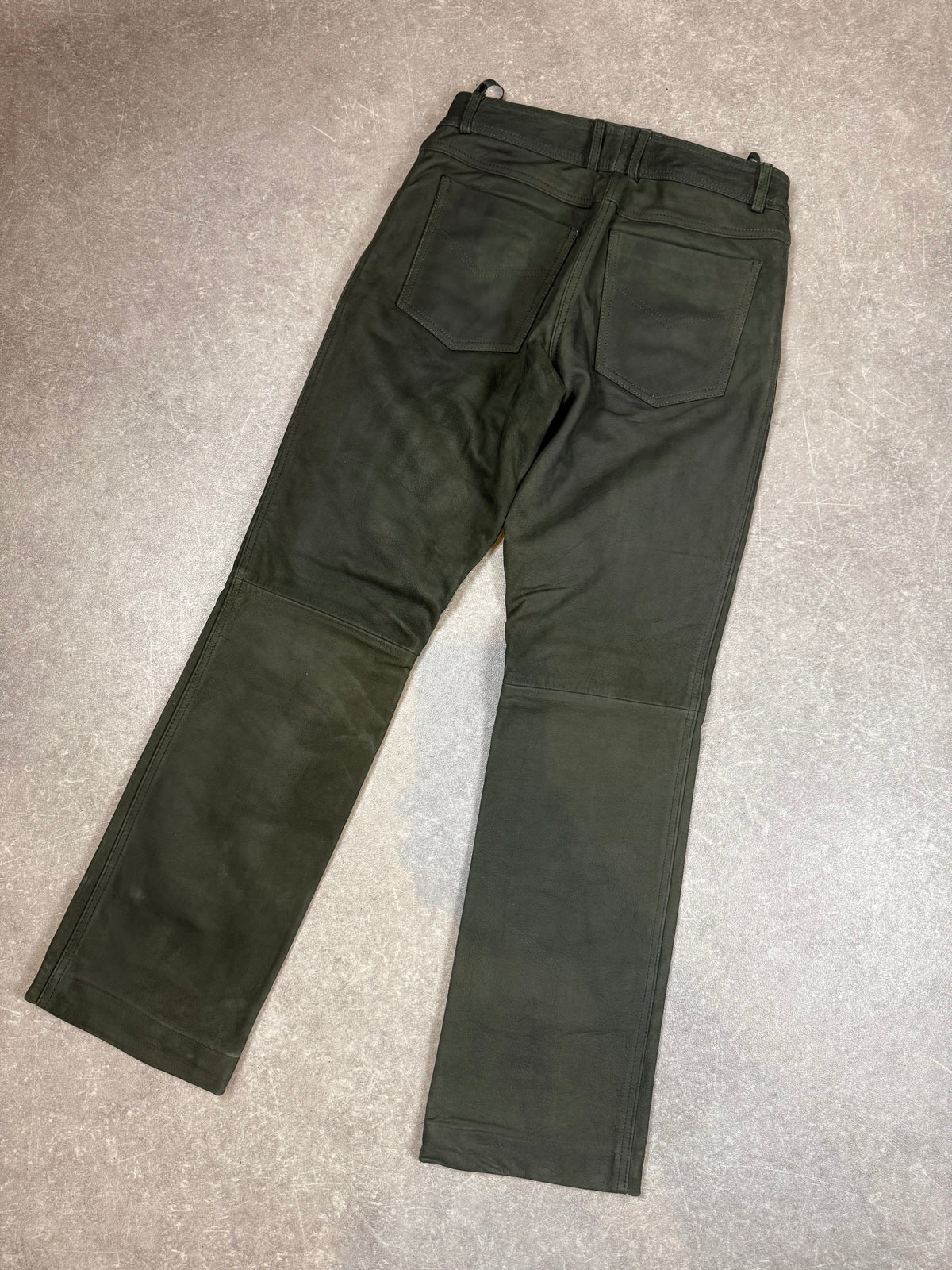 PARFORCE Damen Lederhose Gr. 38 Dunkelgrün Vintage Echtleder
