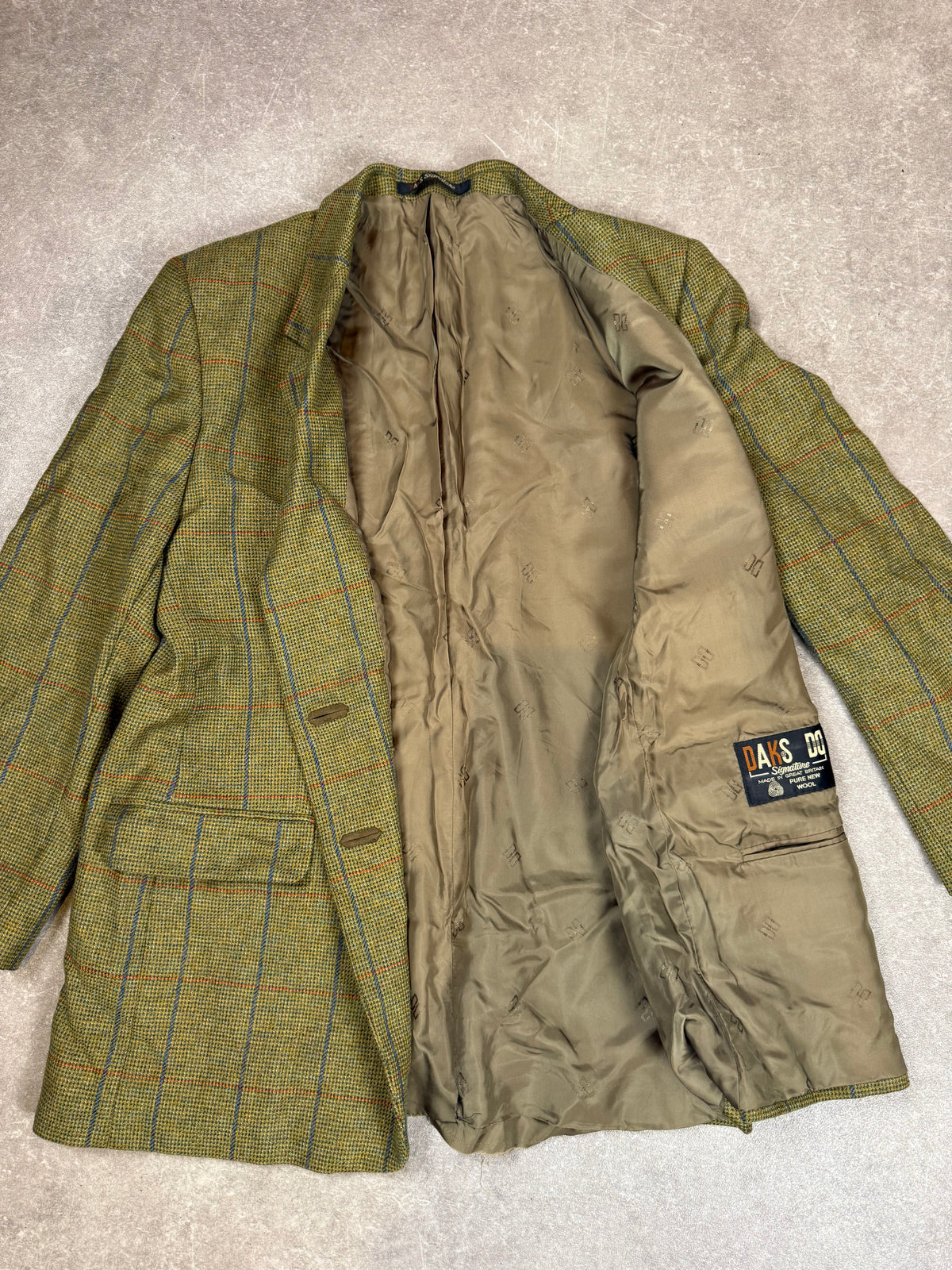 Vintage DAKS Signature Tweed Sakko – Pure New Wool – Made in Great Britain
