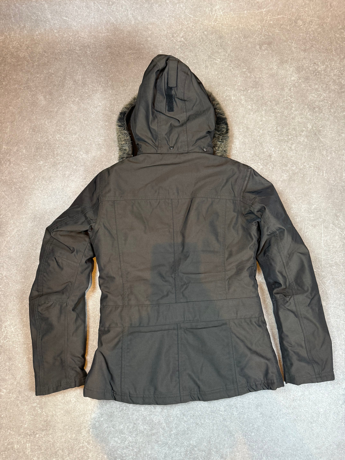 Wellensteyn Argentine Damen Winterjacke Parka XS Grau mit Kapuze & Gürtel