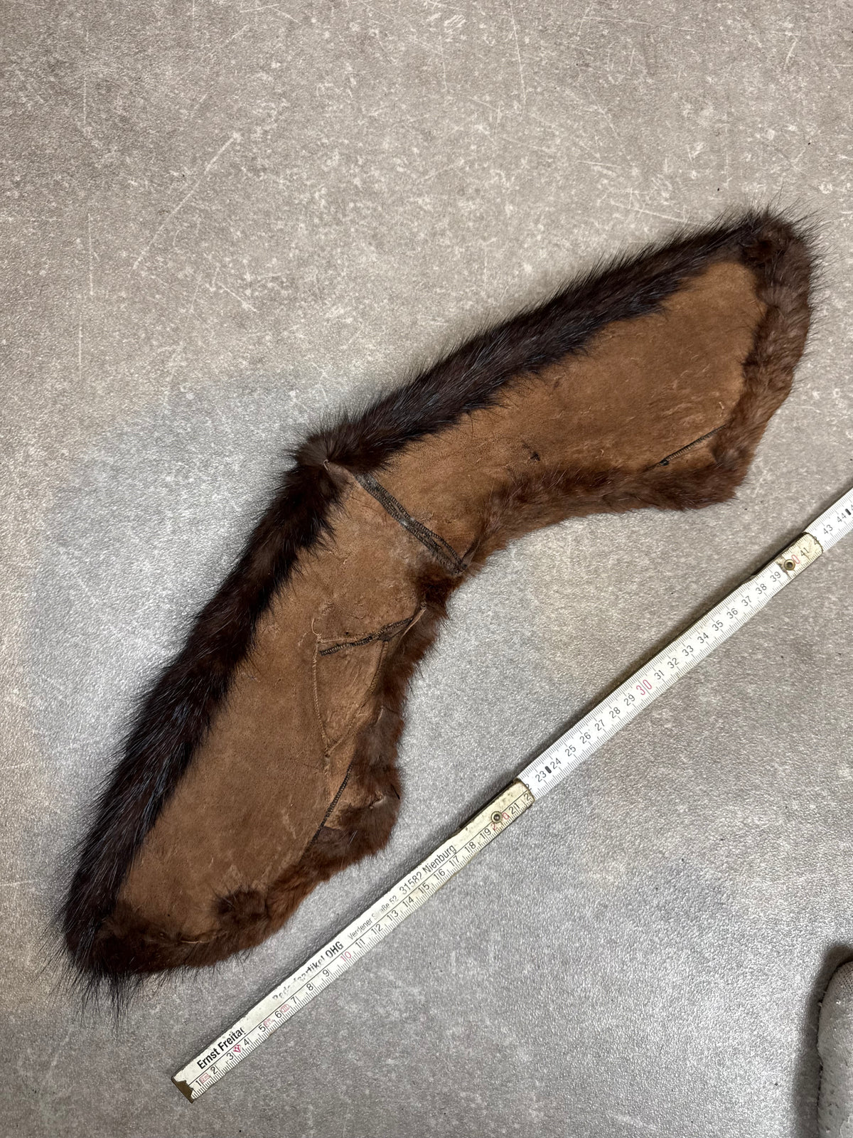 Vintage Nerz Pelzkragen Dunkelbraun Echtfell Mink Fellkragen Stola 50er 60er Jahre