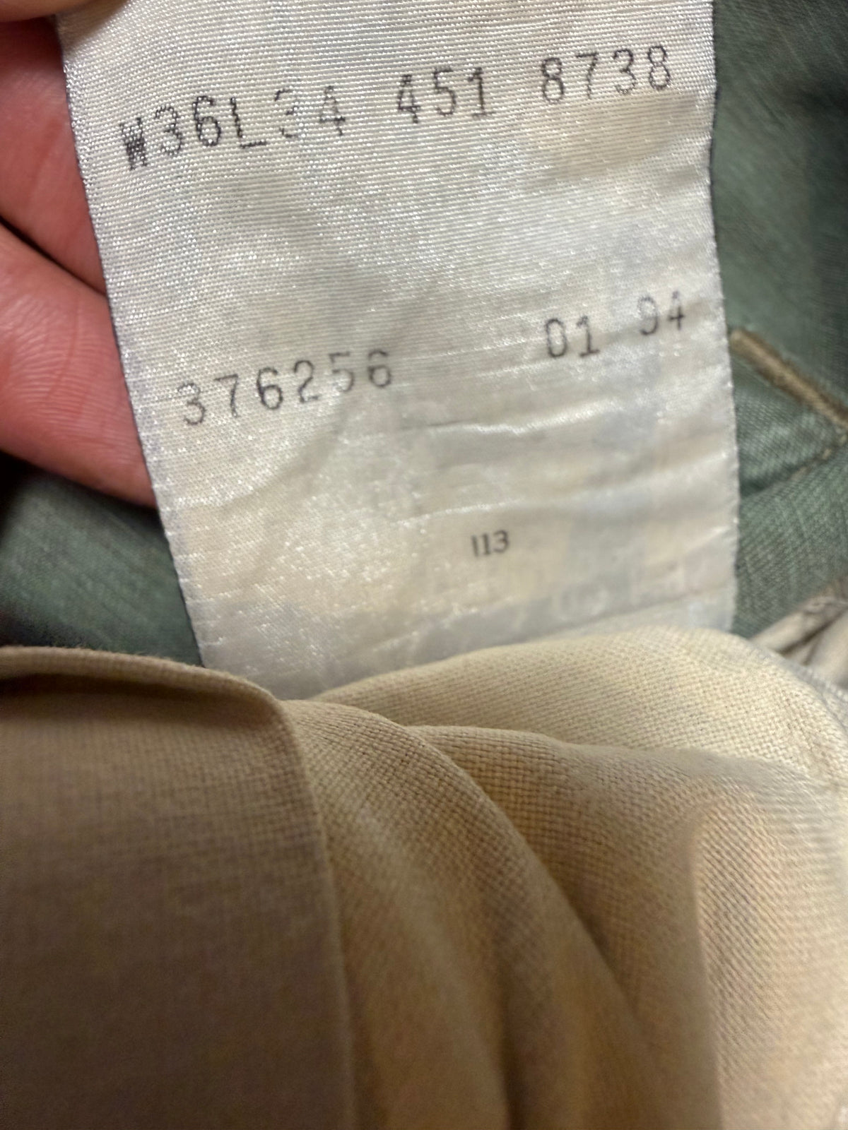 Levi’s 501 Vintage Jeans W36 L34 – Olivgrün Button Fly