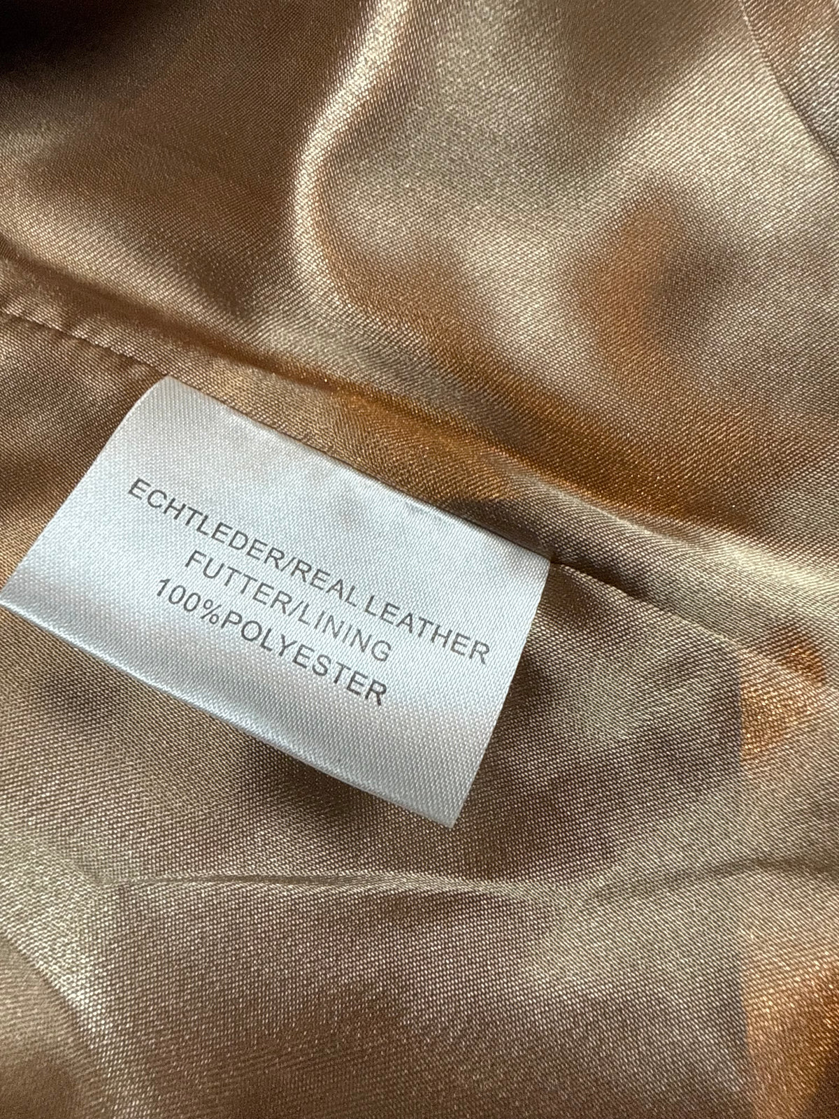 Sarah Kern Lederjacke Beige Spitze Damen Echtleder Blazer 90er Y2K Gr. 36