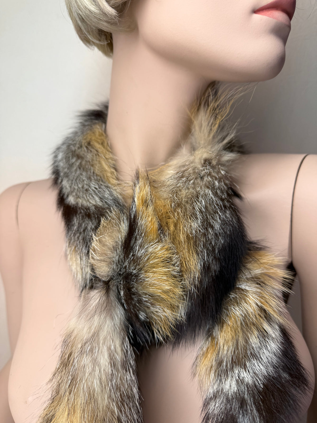 Vintage Rotfuchs Pelzschal Echtfell Fuchs Stola 110 cm Fox Fur Schal Boho