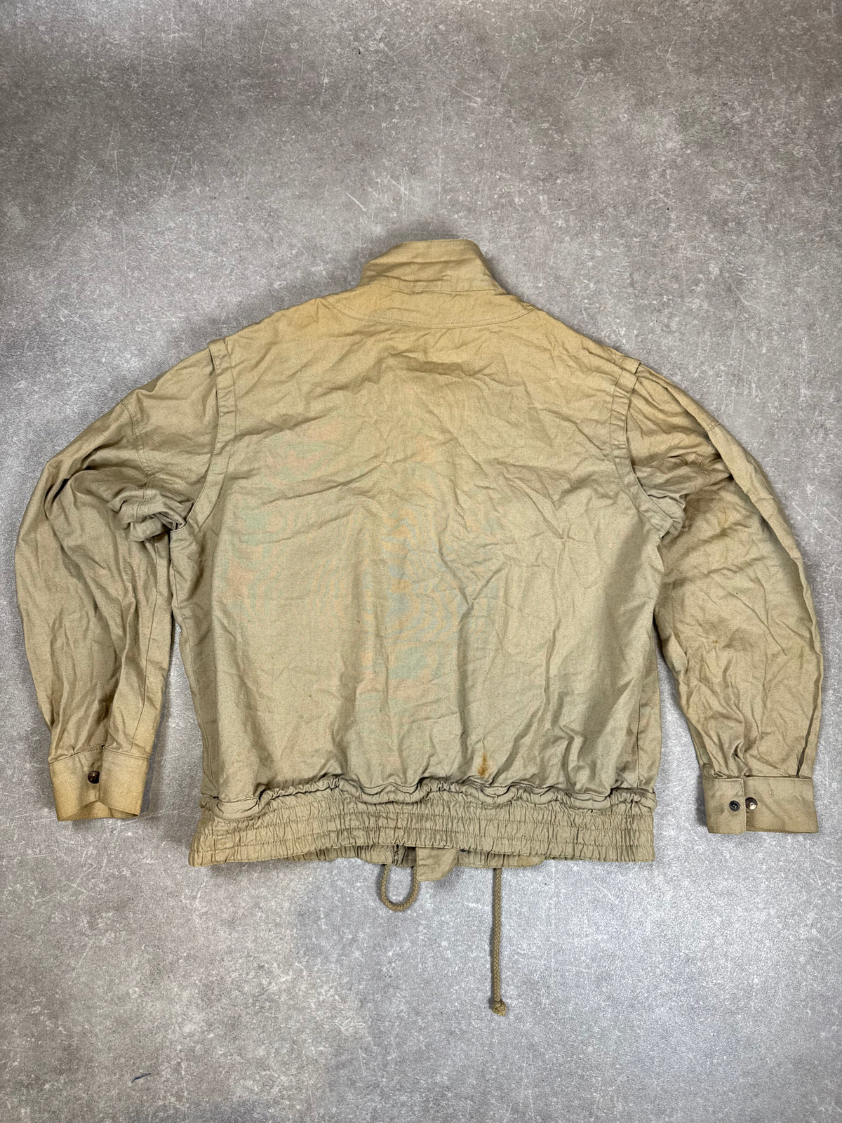 Vintage CLAUDE Herren Field Jacket 100% Baumwolle Beige Gr. M Utility Jacke