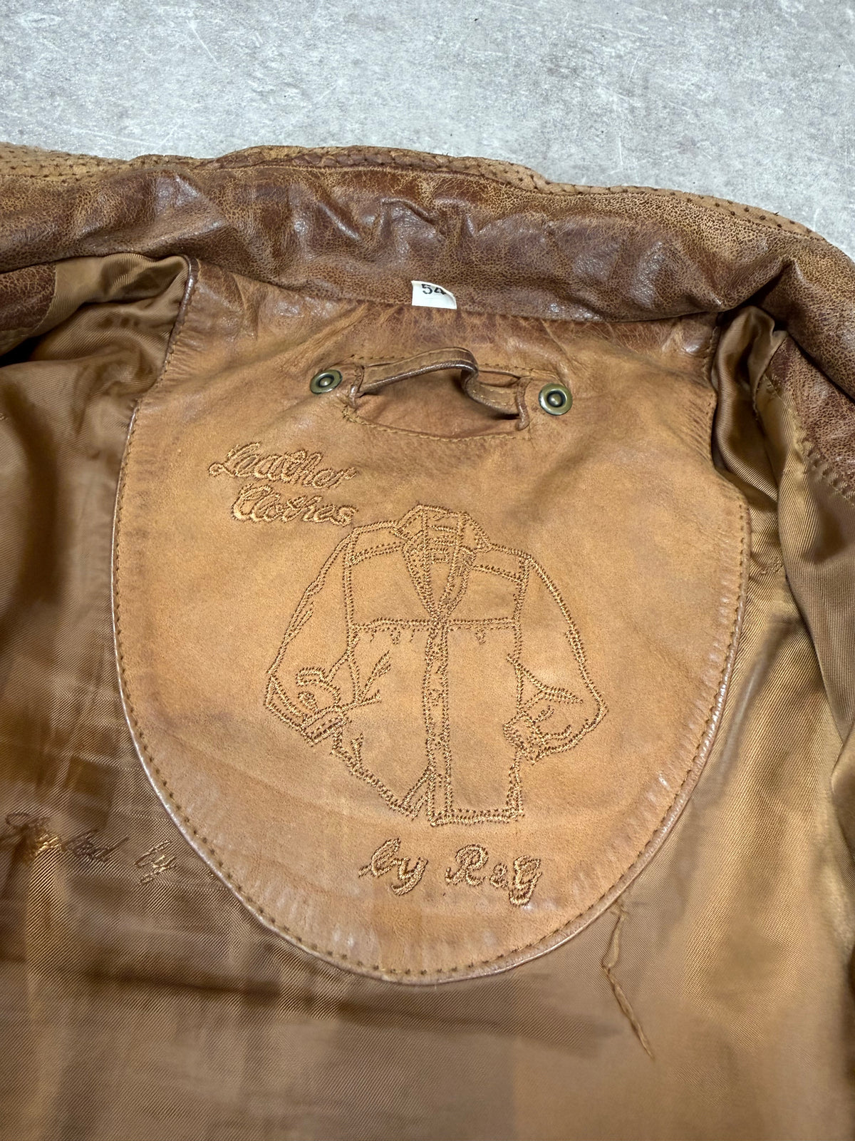 Vintage R&G Herren Lederjacke Gr. 56 Braun – 80er/90er Blouson
