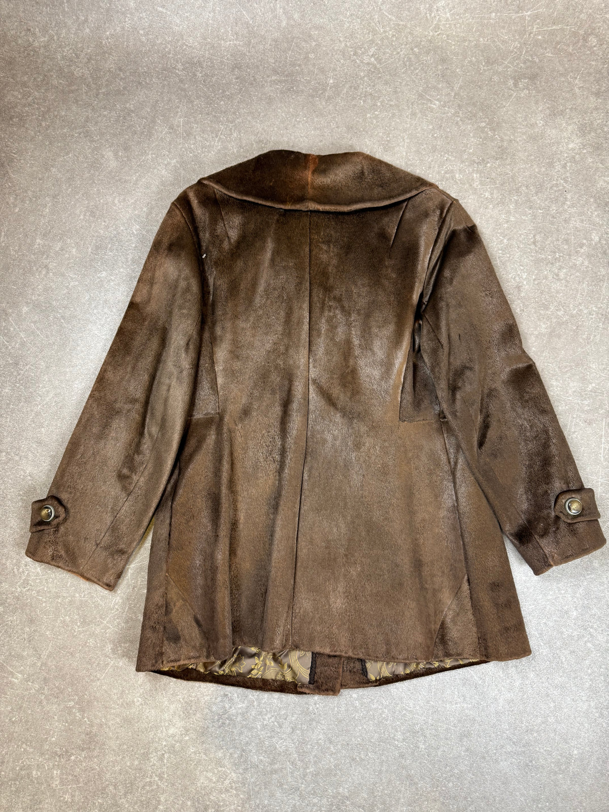 Vintage Echtpelz Mantel Damen Braun – Pracht-Pelze Meisterhand – 86 cm