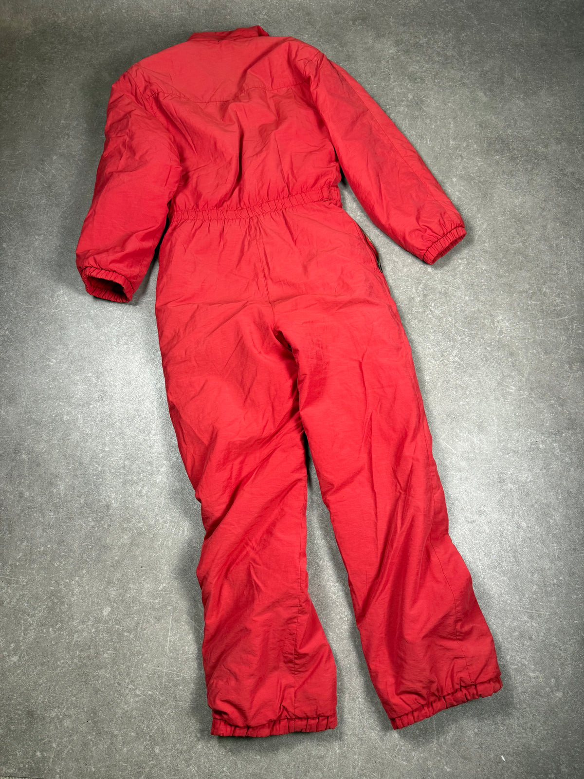 Vintage 80er 90er Ski Overall Rot Einteiler Skianzug Retro Snow Suit
