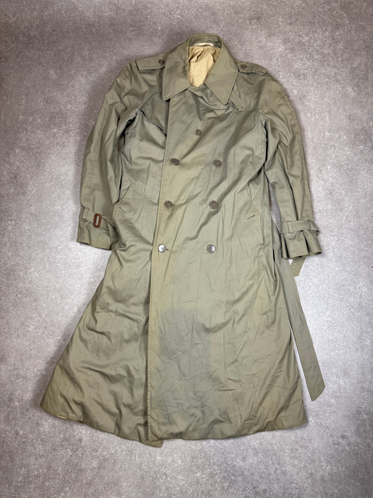 Vintage Hugo Boss Trenchcoat Herren – 80er/90er Jahre Khaki Mantel P&C