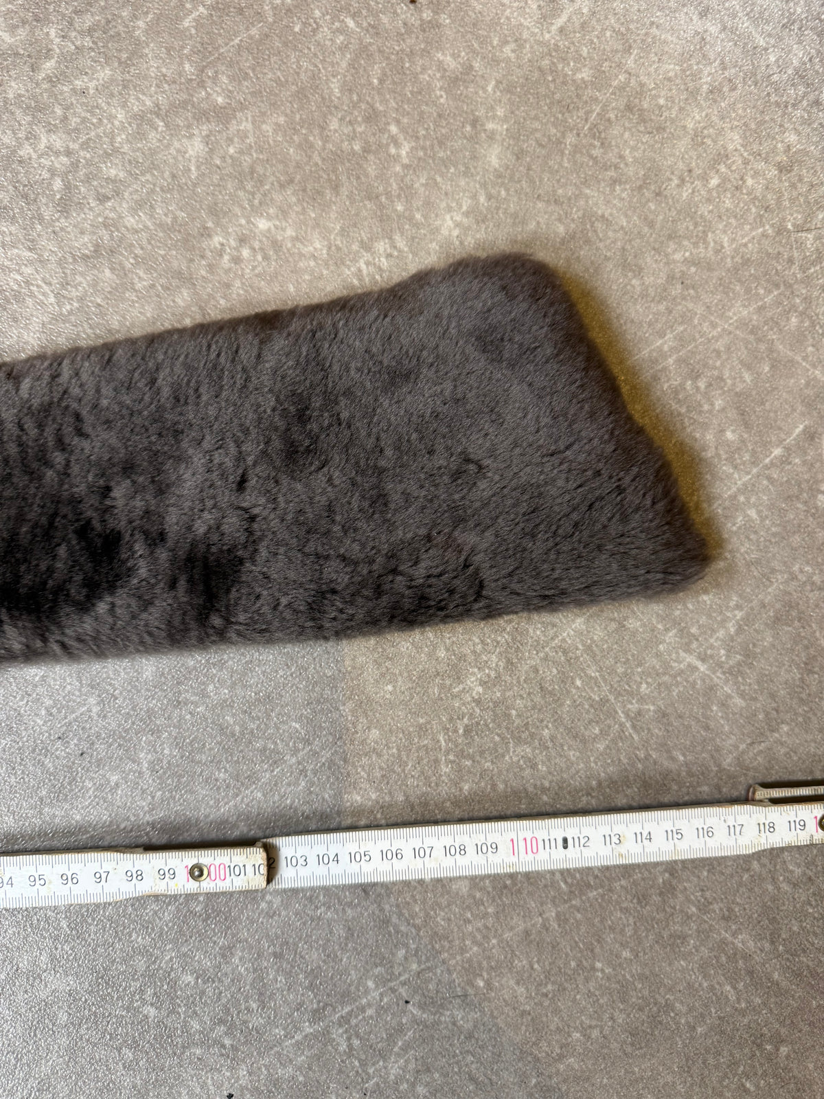 Vintage Pelzstola Grau Braun Echtfell Pelzkragen Fellschal Damen ca. 120 cm