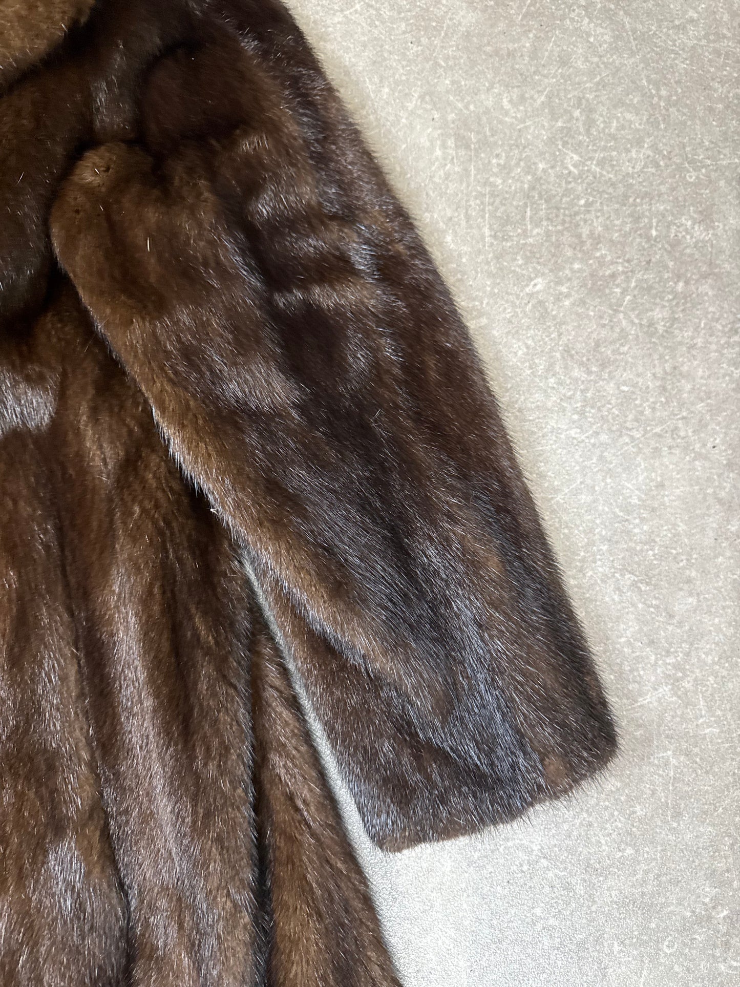 Vintage Nerzmantel Echtpelz Damen M Braun Lang Pelzmantel Mink Echtfell Luxus
