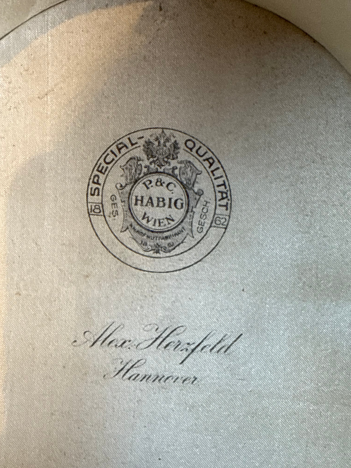 Antiker P. & C. Habig Wien Zylinder Chapeau Claque? Max Herzfeld Hannover um 1900