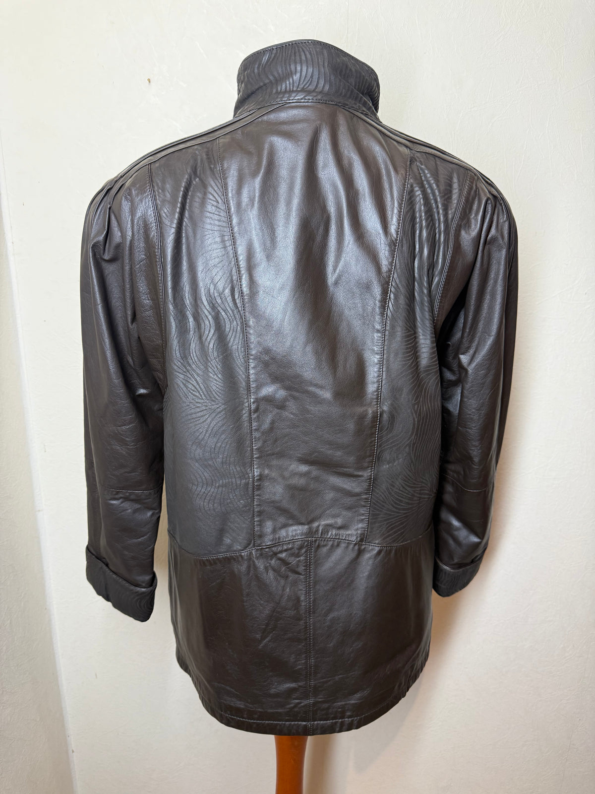 Vintage Lederjacke Damen Braun Echtleder 80er 90er Übergangsjacke Gr. 38