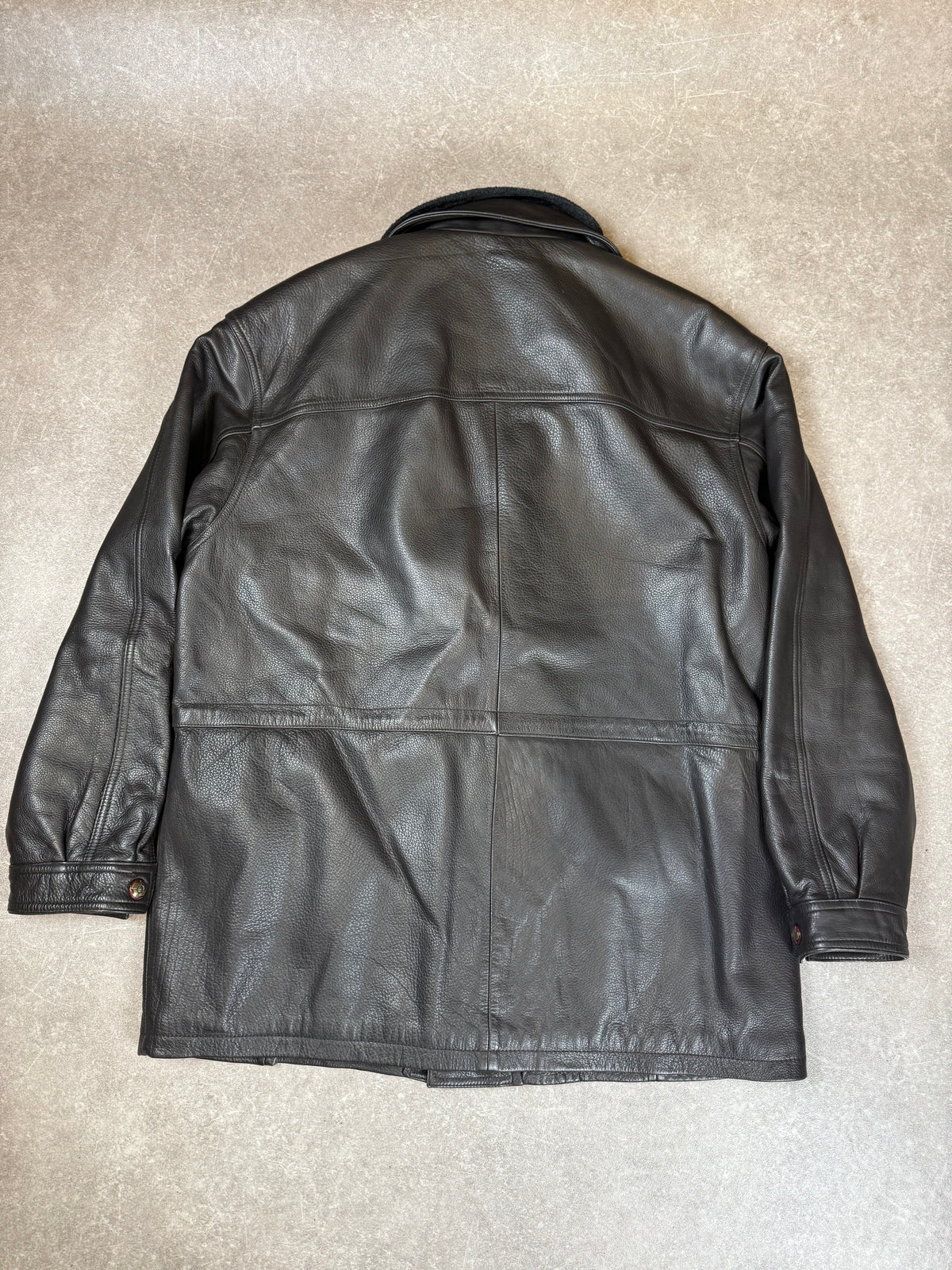 Vintage Herren Lederjacke Echtleder Schwarz mit herausnehmbarem Innenfutter – XL