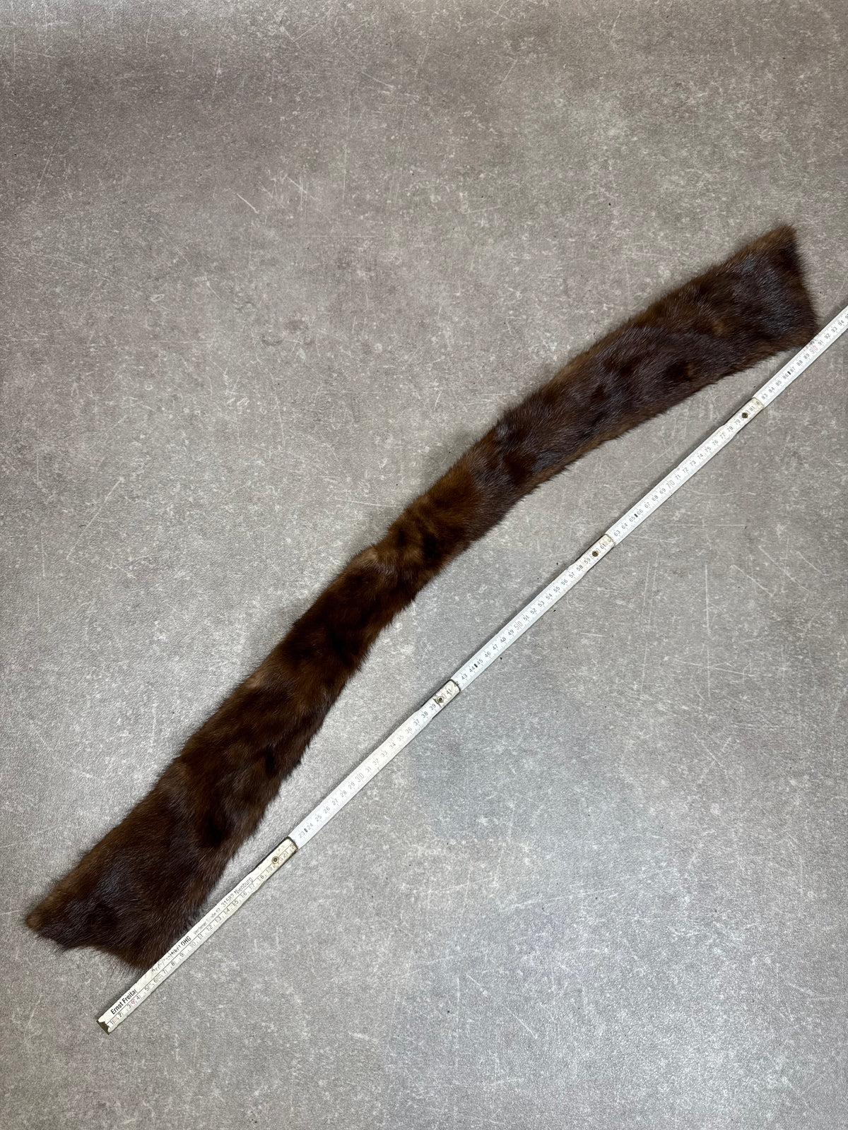 Vintage Nerz Pelzkragen Braun Echtfell Mink Fellkragen Stola Schal 90 cm