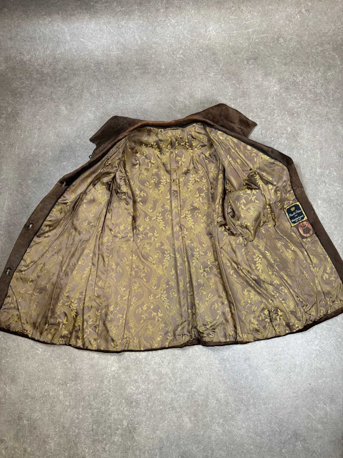 Vintage Echtpelz Mantel Damen Braun – Pracht-Pelze Meisterhand – 86 cm
