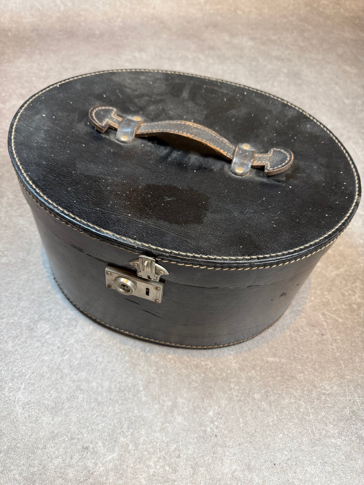 Antiker Seidenzylinder Gr. 58 Th. Beuvig Herren Top Hat mit original Hutkoffer