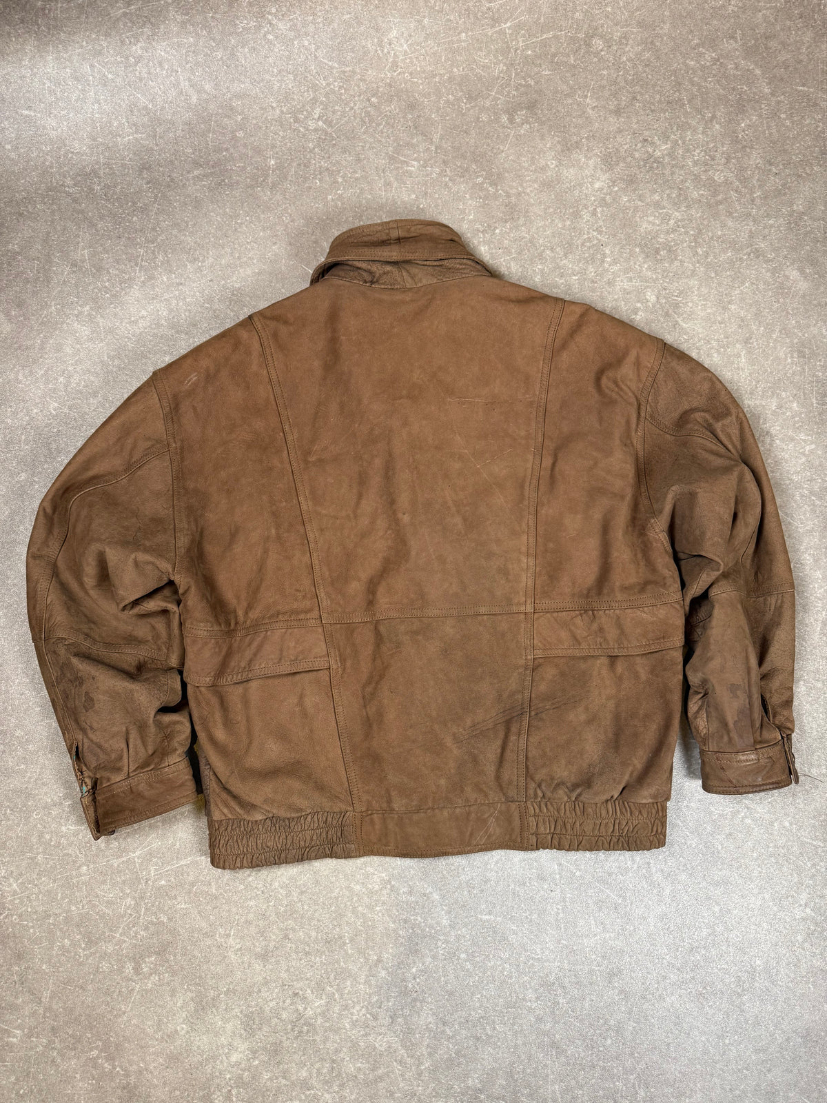 Vintage Lederjacke Herren Gr. 54 Braun – 80er Jahre Bomberjacke