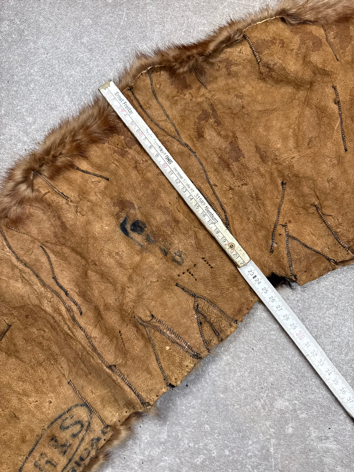 Vintage Nerz Pelzstola Braun Echtfell Mink Schulterkragen A.H.S. American Mink ca. 130 cm