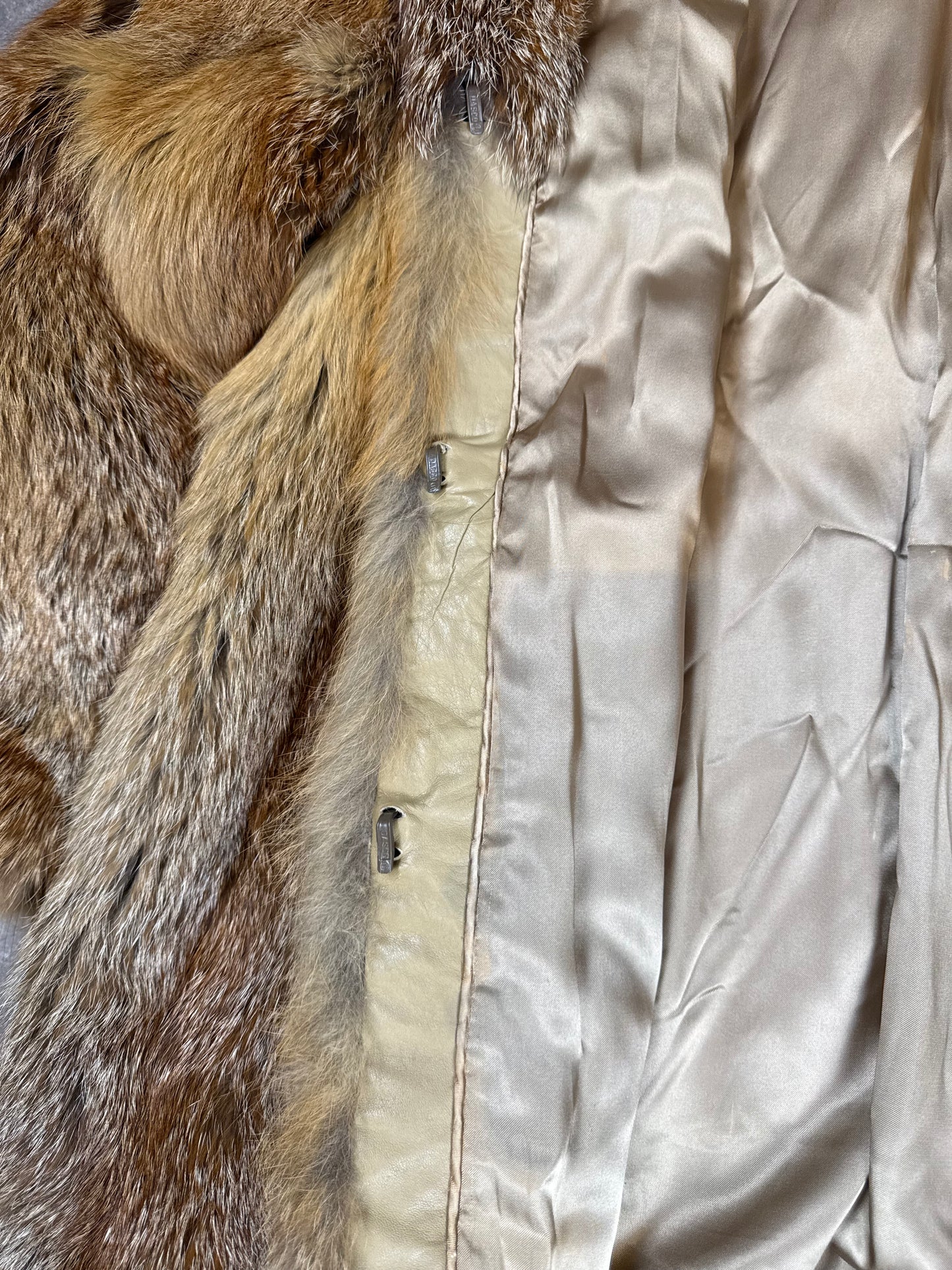 Vintage Rotfuchs Pelzmantel Red Fox Exclusive Echtfell Damen Gr. XL 44/46 Fuchs