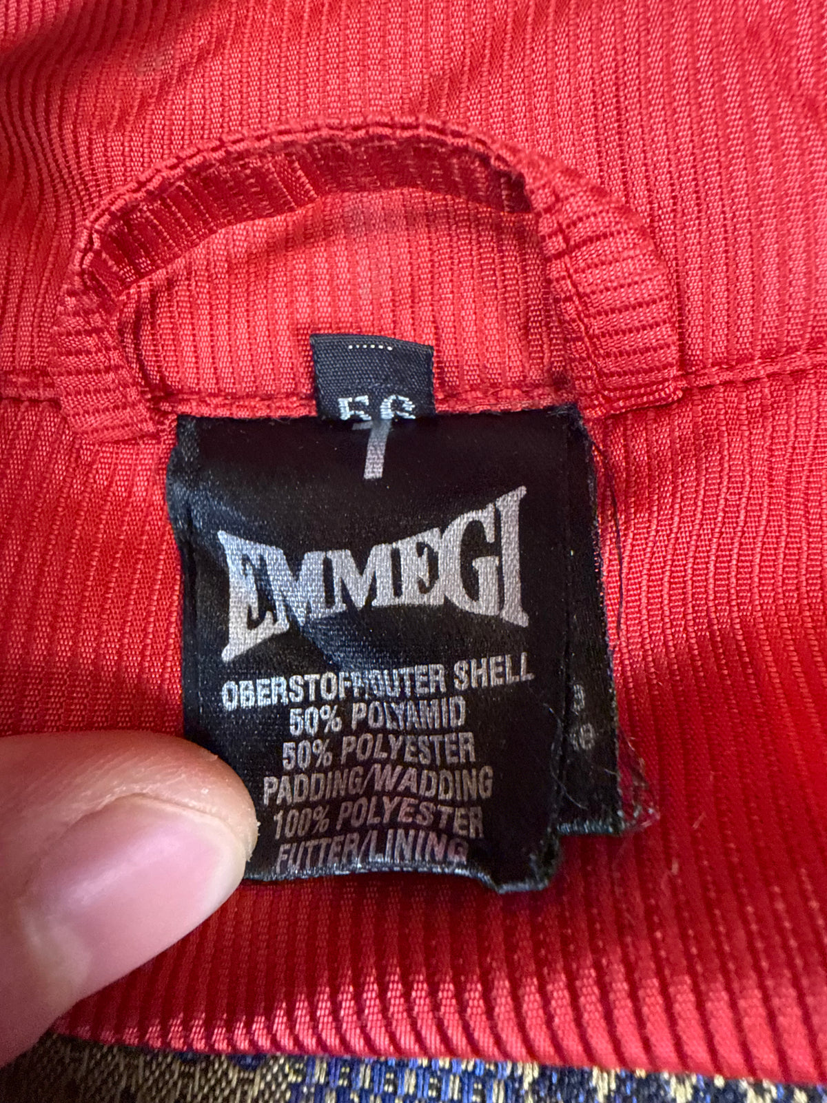 Vintage EMMEGI Outdoor Jacke Rot – Designed by Milos – 80er/90er Jahre