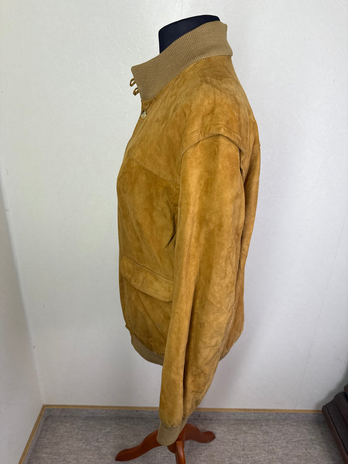 Vintage Gucci Wildleder Lederjacke Bomberjacke Braun Herren Gr. 54 Suede Blouson