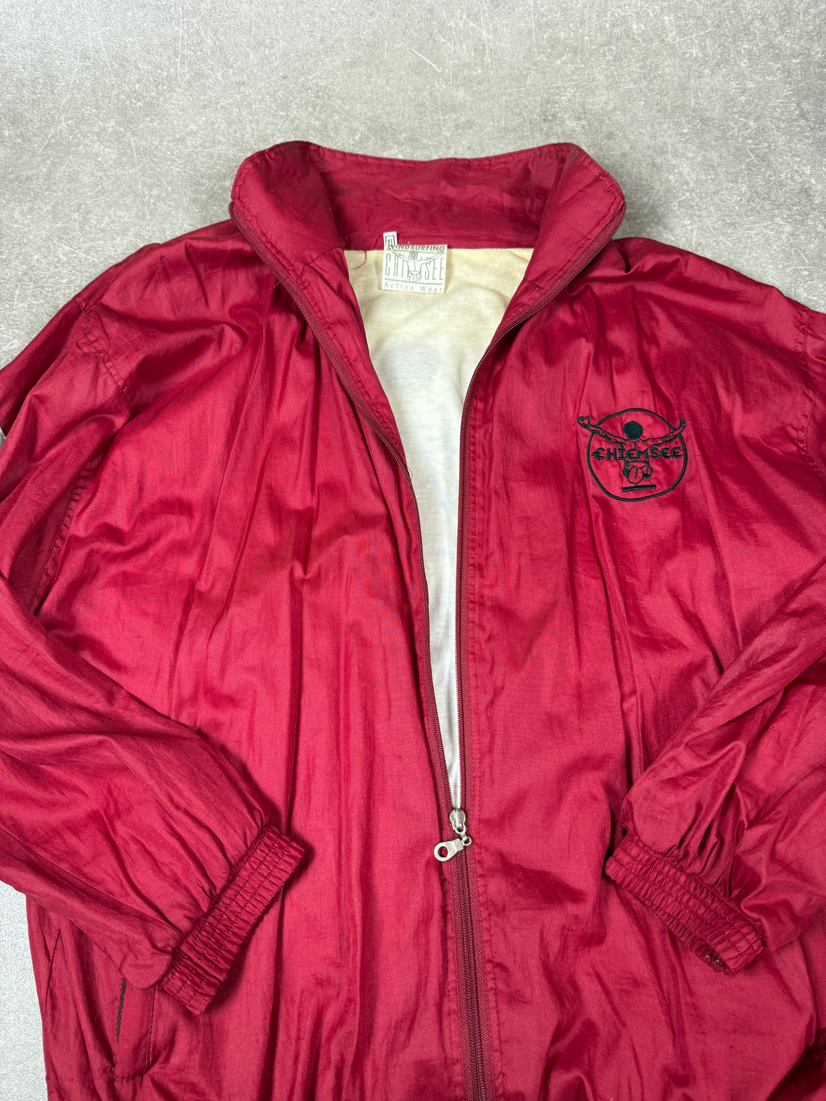 Vintage Chiemsee Windsurfing Trainingsanzug 90er Rot Jacke & Hose Gr. M