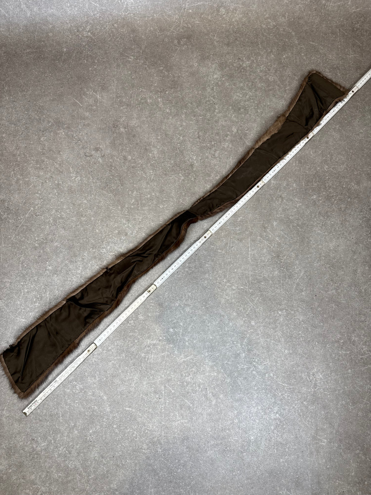 Vintage Nerz Pelzstola Braun Echtfell Nerzstola Fellkragen Pelzkragen ca. 115 cm