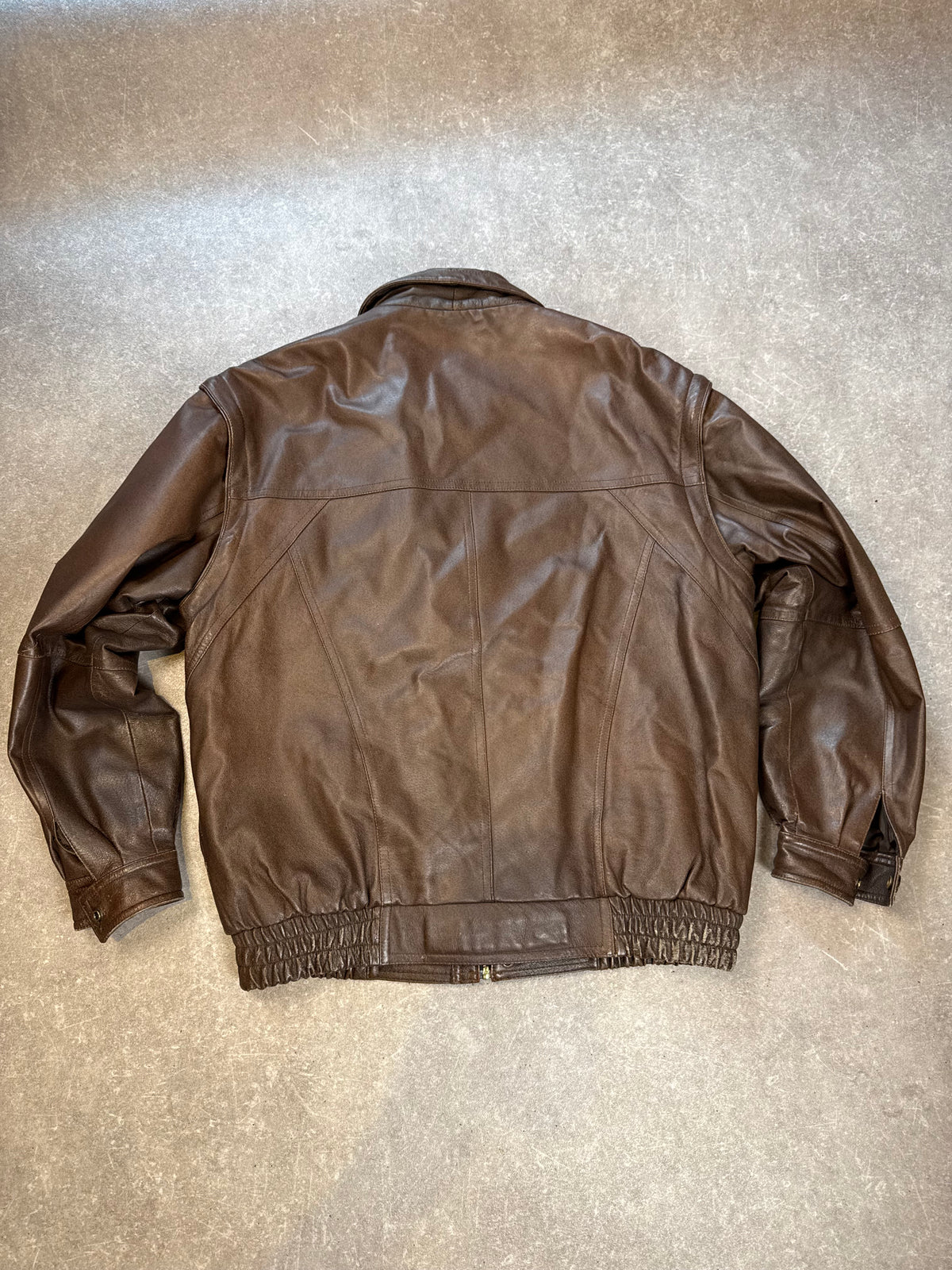 Smooth Lederjacke Herren XL Braun Schwarz Blouson Nappaleder Thermolite Vintage